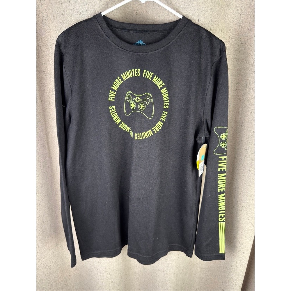 Thereabouts Gamer Graphic Tee Boys XL 18/20 Black New Five More Minutes Shirt - Picture 2 of 5
